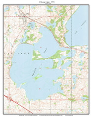 Pelican Lake - Grant County 1975 - Custom USGS Old Topo Map - Minnesota - DTL - South