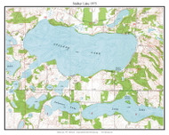 Stalker Lake 1975 - Custom USGS Old Topo Map - Minnesota - DTL - South