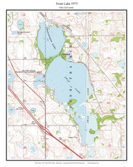 Swan Lake 1975 - Custom USGS Old Topo Map - Minnesota - DTL - South
