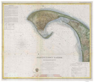 Provincetown Harbor, 1857 - Old Map Reprint Cape Cod