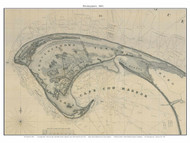Provincetown and Truro, 1841 - Old Map Custom Print Cape Cod