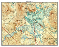Squam Lake 1927 - Custom USGS Old Topo Map - New Hampshire