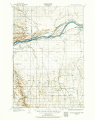 Blalock Island, Oregon 1906 (1962) USGS Old Topo Map Reprint 30x30 WA Quad 283145