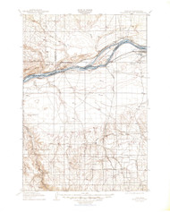 Blalock Island, Oregon 1908 (1944) USGS Old Topo Map Reprint 30x30 WA Quad 463259