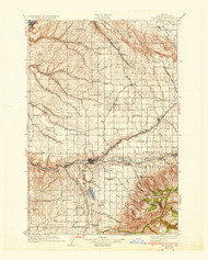 Pendleton, Oregon 1935 (1935a) USGS Old Topo Map Reprint 30x30 WA Quad 283236
