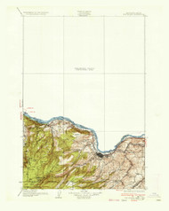The Dalles, Oregon 1934 (1934) USGS Old Topo Map Reprint 30x30 WA Quad 283268