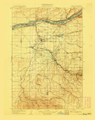 Umatilla, Oregon 1908 (1908) USGS Old Topo Map Reprint 30x30 WA Quad 283274