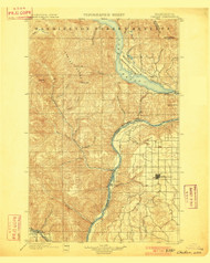 Chelan, Washington 1901 (1901a) USGS Old Topo Map Reprint 30x30 WA Quad 240438