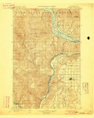 Chelan, Washington 1901 (1901b) USGS Old Topo Map Reprint 30x30 WA Quad 240438