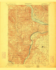 Chelan, Washington 1901 (1912) USGS Old Topo Map Reprint 30x30 WA Quad 240440