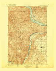 Chelan, Washington 1901 (1917) USGS Old Topo Map Reprint 30x30 WA Quad 240441