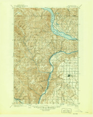 Chelan, Washington 1901 (1917) USGS Old Topo Map Reprint 30x30 WA Quad 240443