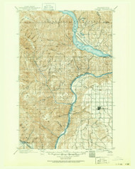 Chelan, Washington 1901 (1917) USGS Old Topo Map Reprint 30x30 WA Quad 240444