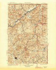 Colville, Washington 1933 (1943) USGS Old Topo Map Reprint 30x30 WA Quad 240618