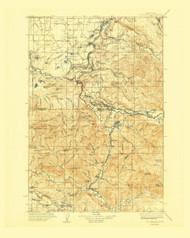 Eatonville, Washington 1937 (1942) USGS Old Topo Map Reprint 30x30 WA Quad 240940