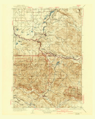Eatonville, Washington 1937 (1942) USGS Old Topo Map Reprint 30x30 WA Quad 240942