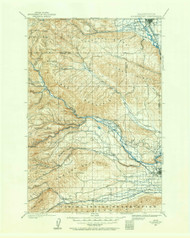 Ellensburg, Washington 1899 (1957) USGS Old Topo Map Reprint 30x30 WA Quad 241017