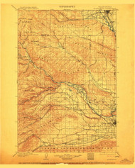 Ellensburg, Washington 1901 (1912) USGS Old Topo Map Reprint 30x30 WA Quad 241020