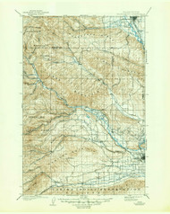 Ellensburg, Washington 1901 (1947) USGS Old Topo Map Reprint 30x30 WA Quad 241022