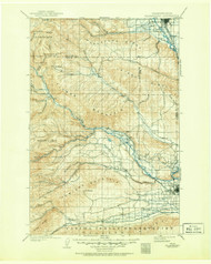 Ellensburg, Washington 1901 (1951) USGS Old Topo Map Reprint 30x30 WA Quad 241023