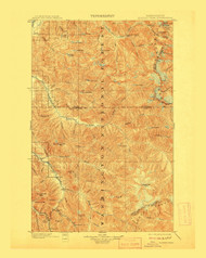 Glacier Peak, Washington 1901 (1908) USGS Old Topo Map Reprint 30x30 WA Quad 241297