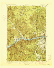 Hood River, Washington 1929 (1929) USGS Old Topo Map Reprint 30x30 WA Quad 241561