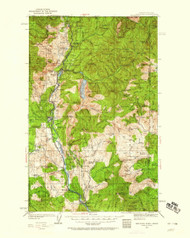Metaline, Washington 1934 (1959) USGS Old Topo Map Reprint 30x30 WA Quad 242310