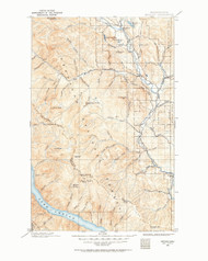 Methow, Washington 1899 (1963) USGS Old Topo Map Reprint 30x30 WA Quad 242318
