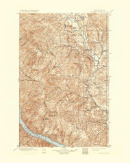 Methow, Washington 1901 (1934) USGS Old Topo Map Reprint 30x30 WA Quad 242322