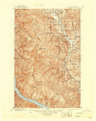 Methow, Washington 1901 (1947) USGS Old Topo Map Reprint 30x30 WA Quad 242323