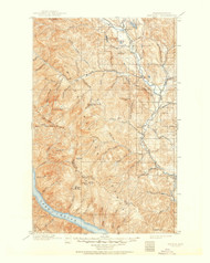 Methow, Washington 1901 (1951) USGS Old Topo Map Reprint 30x30 WA Quad 242324