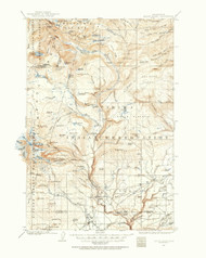 Mount Adams MT, Washington 1904 (1956) USGS Old Topo Map Reprint 30x30 WA Quad 242456