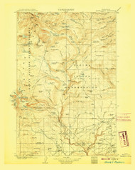 Mount Adams MT, Washington 1907 (1907) USGS Old Topo Map Reprint 30x30 WA Quad 242457