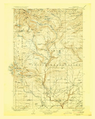 Mount Adams MT, Washington 1907 (1923) USGS Old Topo Map Reprint 30x30 WA Quad 242459