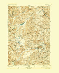 Mount Aix MT, Washington 1904 (1926) USGS Old Topo Map Reprint 30x30 WA Quad 242464