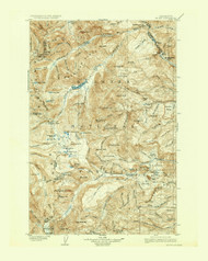 Mount Aix MT, Washington 1904 (1926) USGS Old Topo Map Reprint 30x30 WA Quad 242465