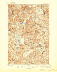 Mount Aix MT, Washington 1904 (1944) USGS Old Topo Map Reprint 30x30 WA Quad 242466