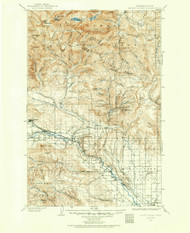 Mount Stuart MT, Washington 1897 (1954) USGS Old Topo Map Reprint 30x30 WA Quad 242556