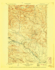 Mount Stuart MT, Washington 1902 (1908) USGS Old Topo Map Reprint 30x30 WA Quad 242559