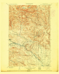 Mount Stuart MT, Washington 1902 (1914) USGS Old Topo Map Reprint 30x30 WA Quad 242560