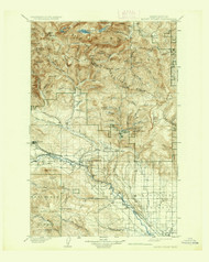 Mount Stuart MT, Washington 1902 (1937) USGS Old Topo Map Reprint 30x30 WA Quad 242561