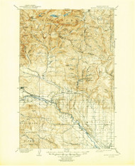 Mount Stuart MT, Washington 1902 (1946) USGS Old Topo Map Reprint 30x30 WA Quad 242562