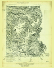 Mount Baker MT, Washington 1909 (1615a) USGS Old Topo Map Reprint 30x30 WA Quad 242612