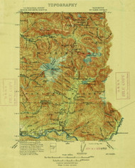Mount Baker MT, Washington 1909 (1915b) USGS Old Topo Map Reprint 30x30 WA Quad 242613