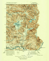 Mount Baker MT, Washington 1915 (1925) USGS Old Topo Map Reprint 30x30 WA Quad 242614