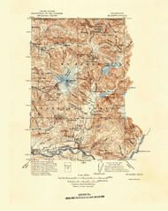 Mount Baker MT, Washington 1915 (1942) USGS Old Topo Map Reprint 30x30 WA Quad 242738