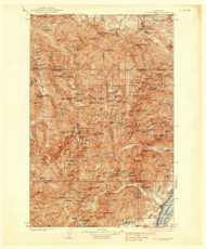 Mount Constance MT, Washington 1938 (1938) USGS Old Topo Map Reprint 30x30 WA Quad 242631