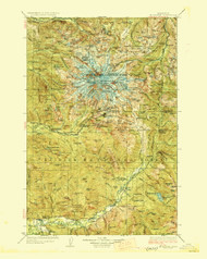 Mount Rainier MT, Washington 1928 (1928) USGS Old Topo Map Reprint 30x30 WA Quad 242669