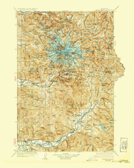 Mount Rainier MT, Washington 1928 (1931) USGS Old Topo Map Reprint 30x30 WA Quad 242670