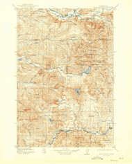Mount St Helens MT, Washington 1919 (1943) USGS Old Topo Map Reprint 30x30 WA Quad 242700